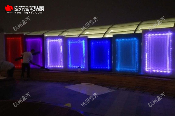 贴膜施工后